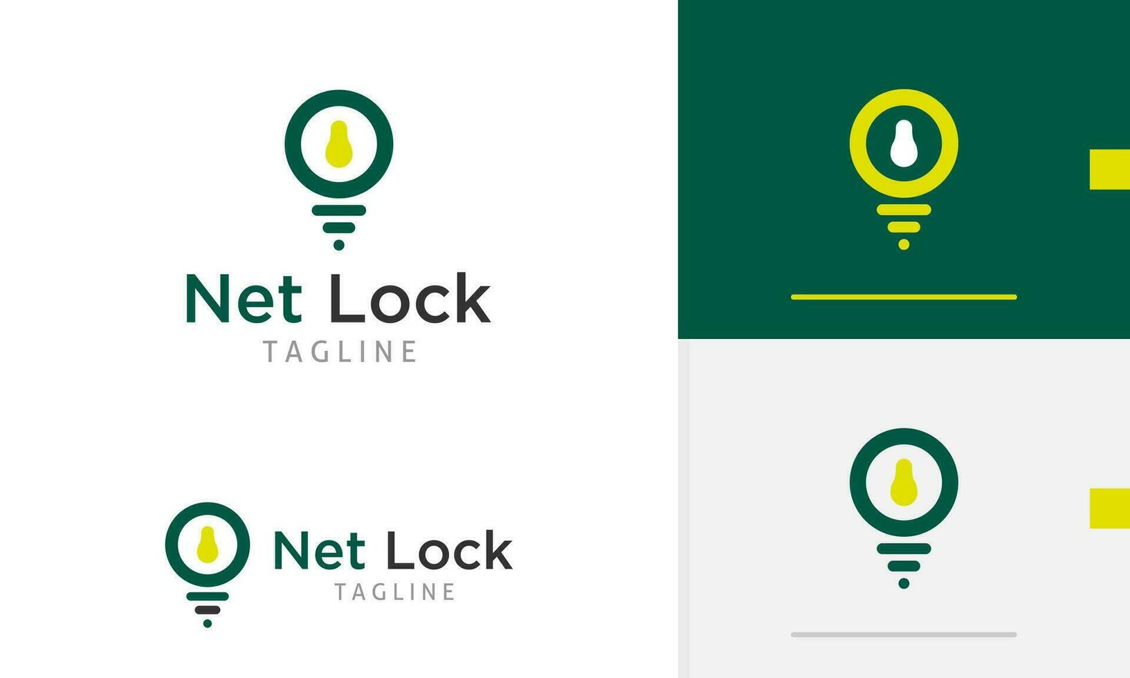 Logo design icon of geometric secure locked padlock key simple and modern, hacker security protect vector