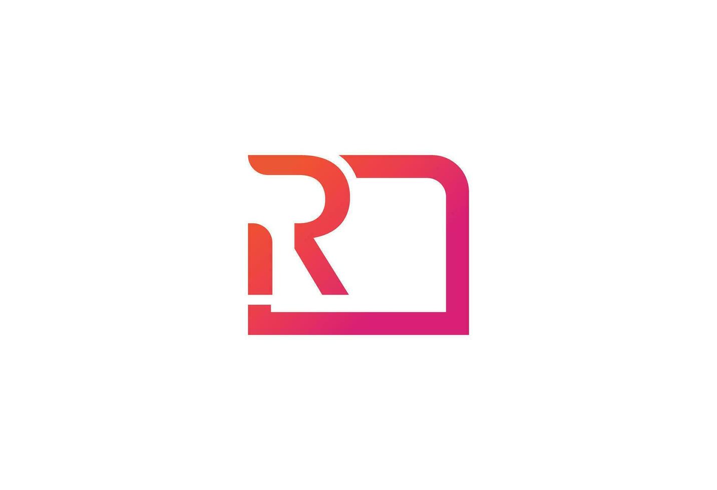 R logo free gradient logo vector