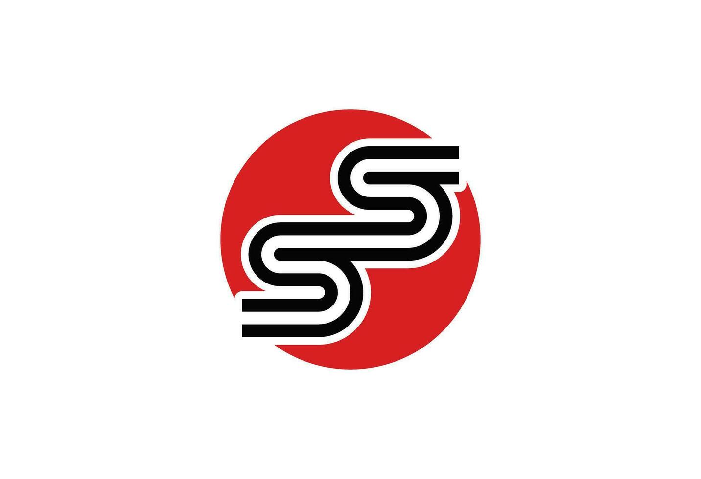 SS minimal business logo vector
