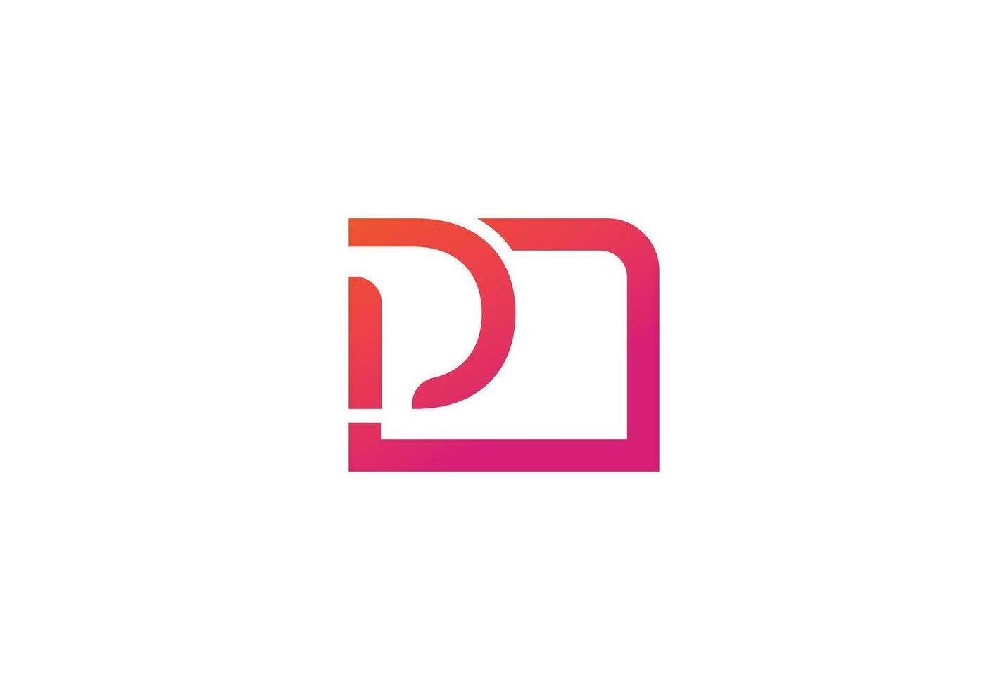 D letter logo free vector