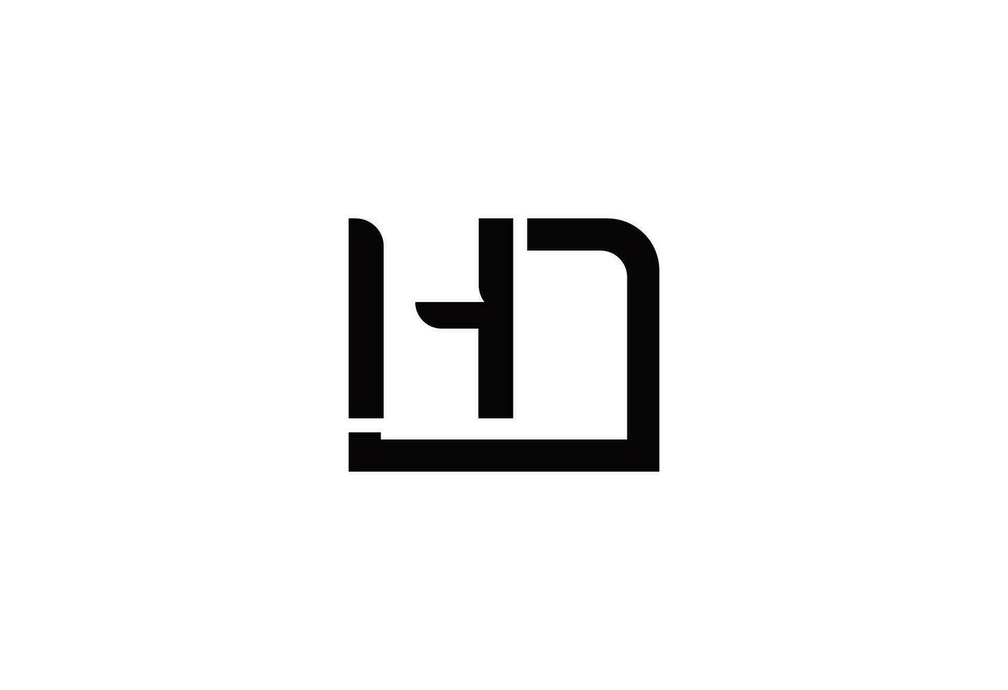 h línea vector logo