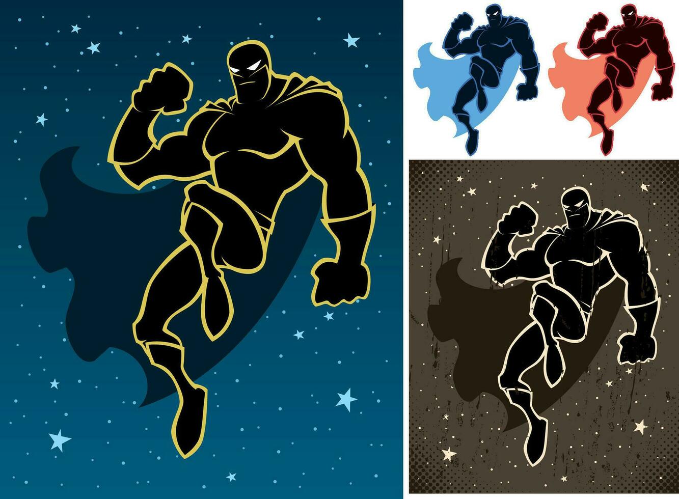 Superhero In The Sky vector