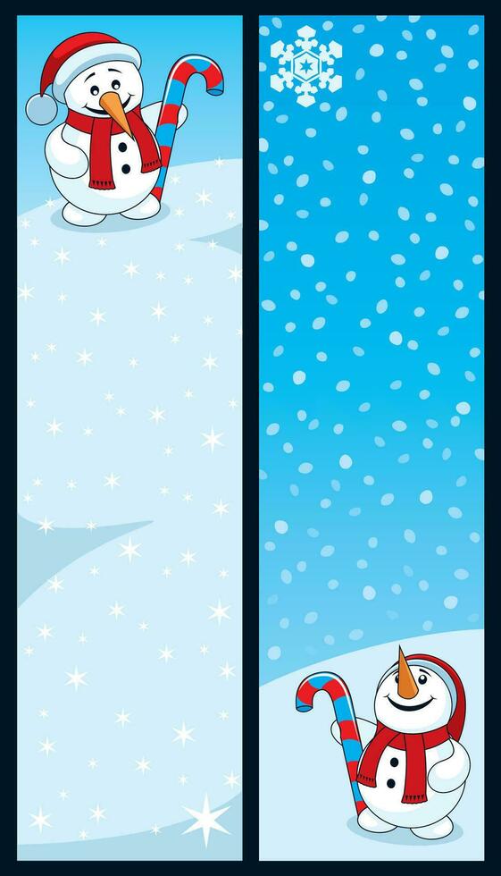 Snowman Banners Set vector