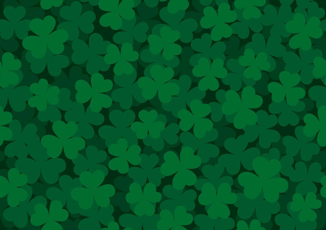 Seamless Clover Pattern Dark vector