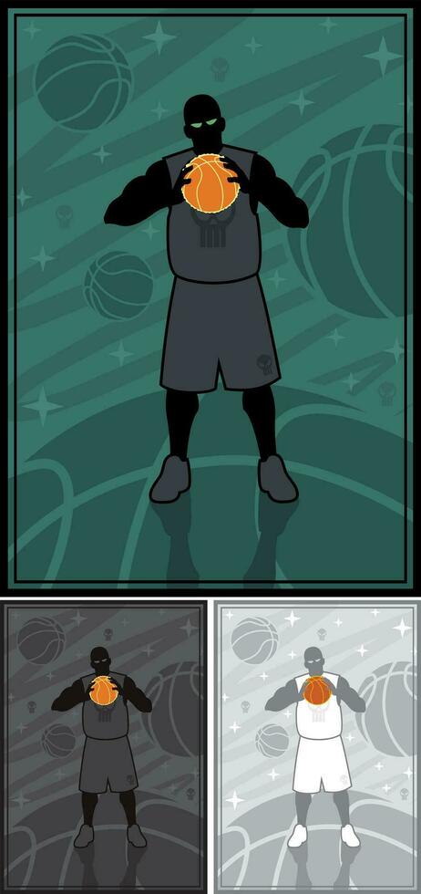 Streetball Backgrounds Set vector