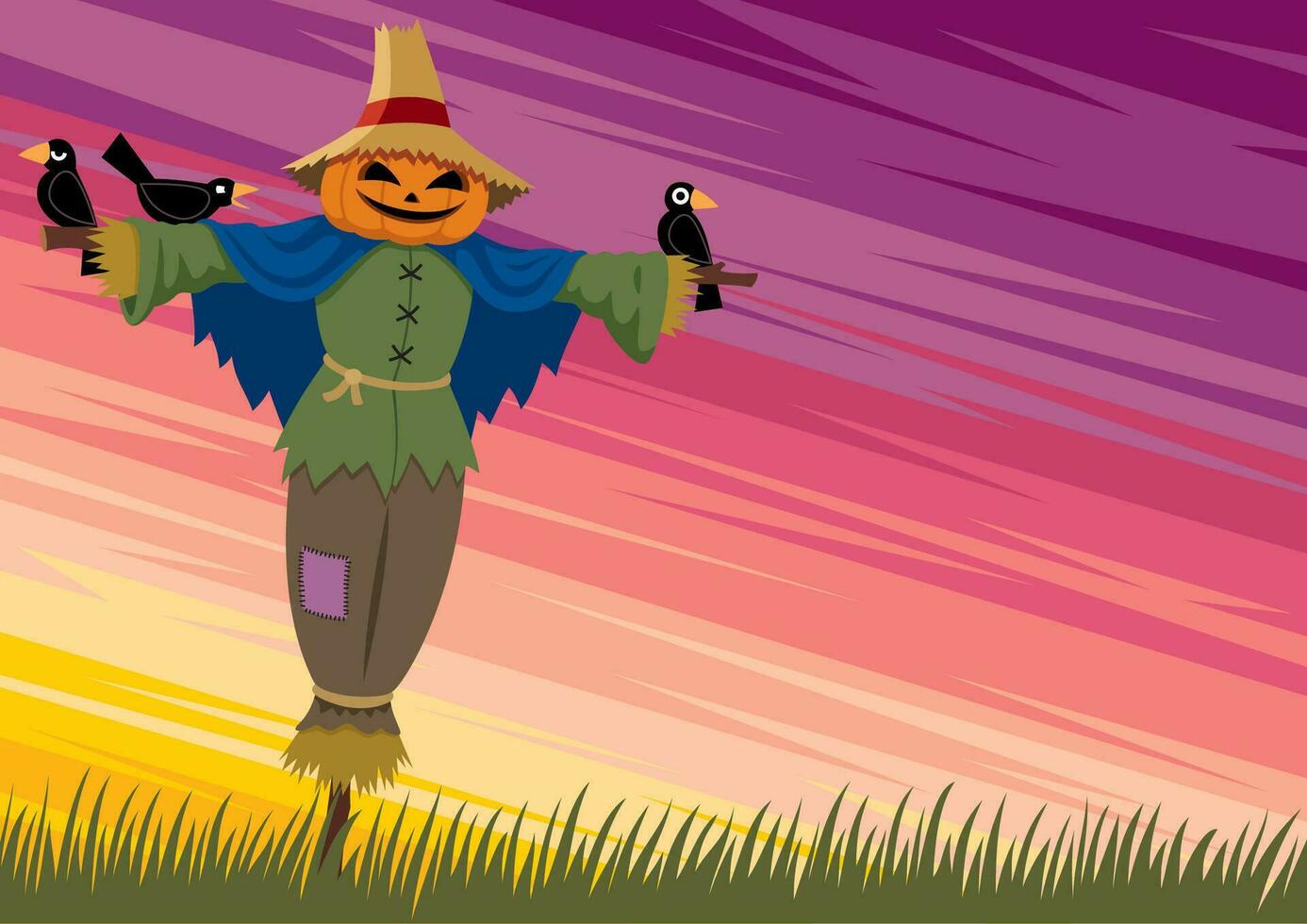Scarecrow Background 2 vector