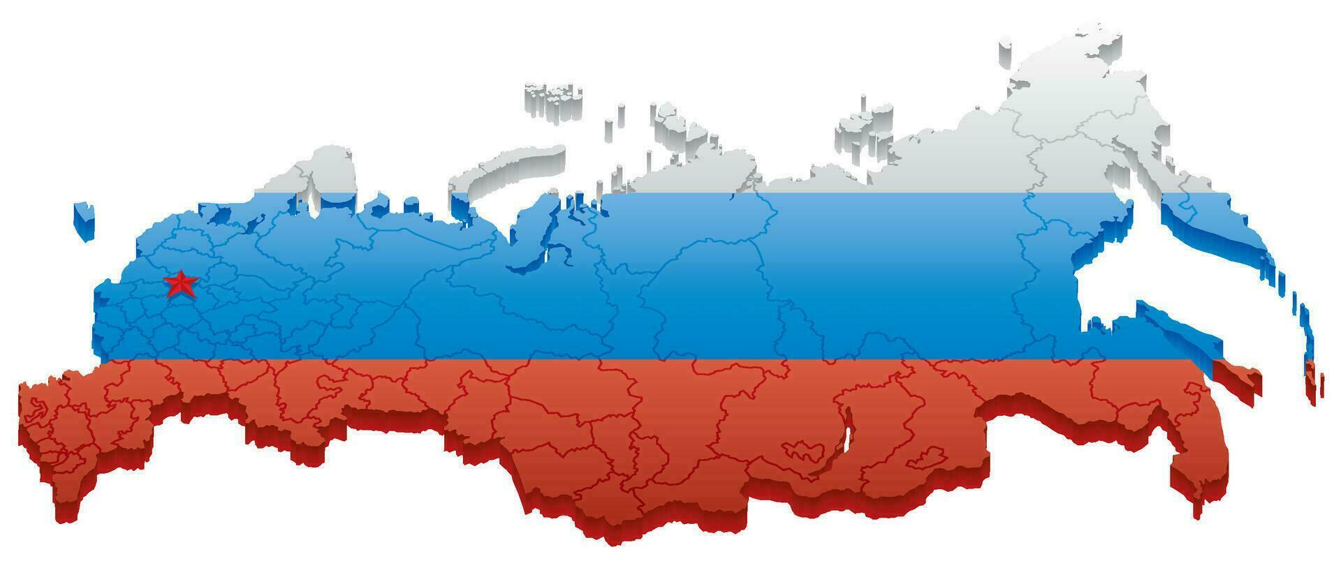 Russian Federation Map vector