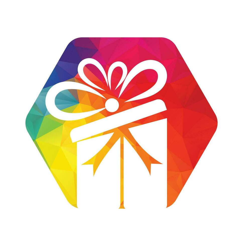 Gift box vector logo design.