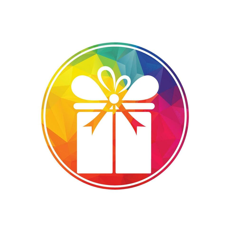 Gift box vector logo design.