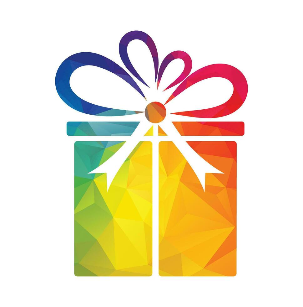 Gift box vector logo design.