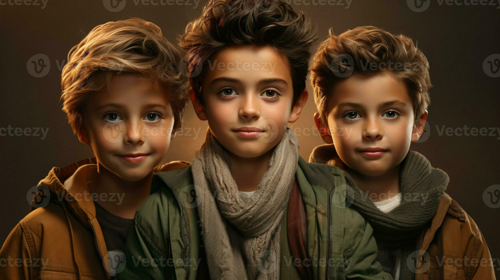 ai generado contento niños gracioso momento foto