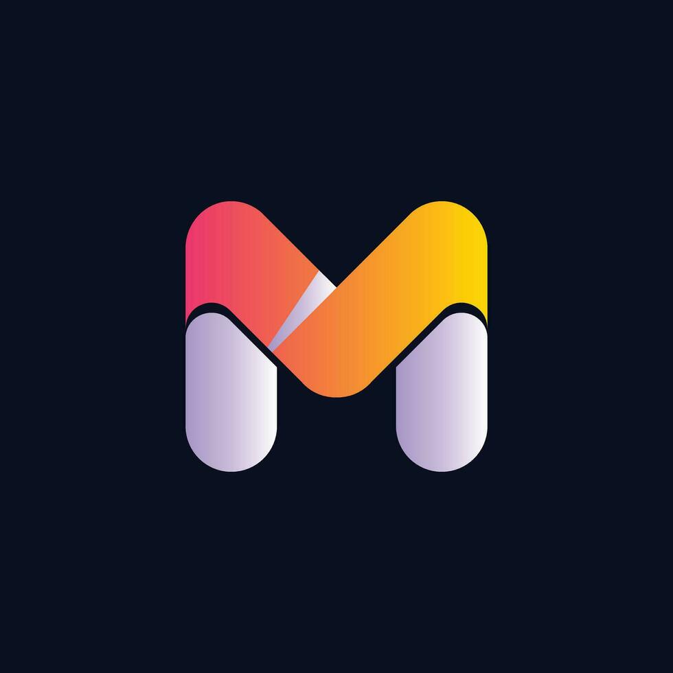 M letter logo design vector , M Initials Logo Design Pro vector Modern and creative