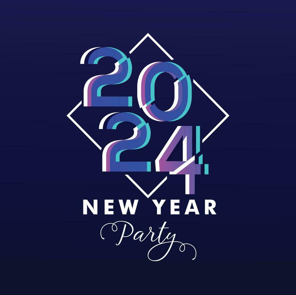 Happy New Year 2024 vector
