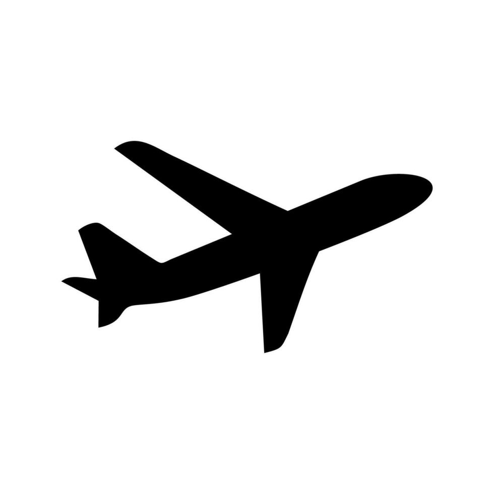 Airplane icon. Flat transportation plane symbol sign. Air fly isolated ...