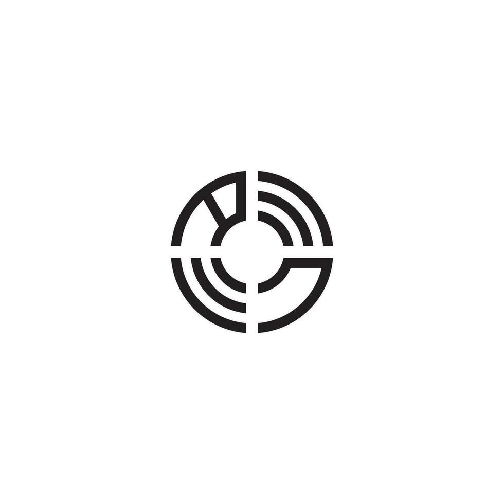 n / A circulo línea logo inicial concepto con alto calidad logo diseño vector
