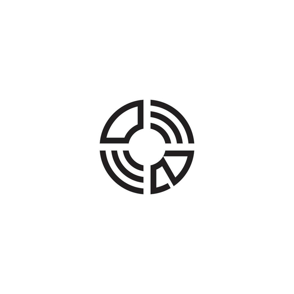 ZO circle line logo initial concept with high quality logo design vector