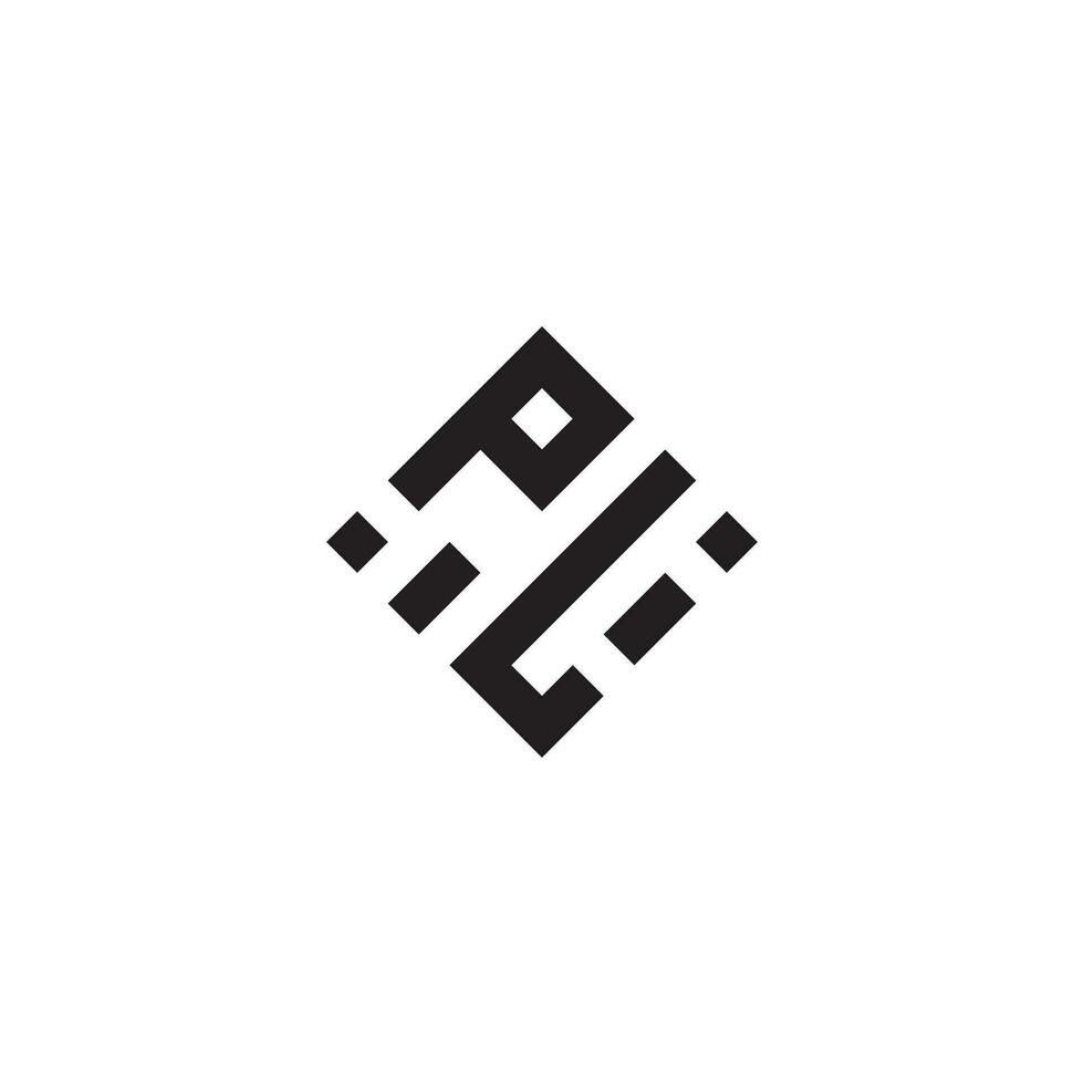 lp geométrico logo inicial concepto con alto calidad logo diseño vector