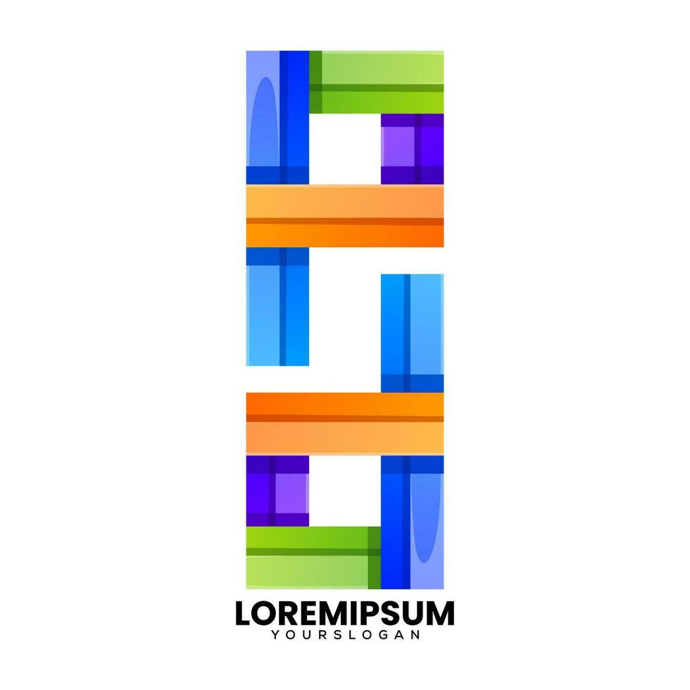 colorful creative letter p d  icon logo design vector
