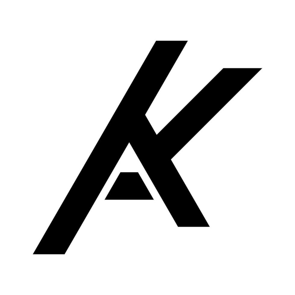 letra un k icono logo diseño vector