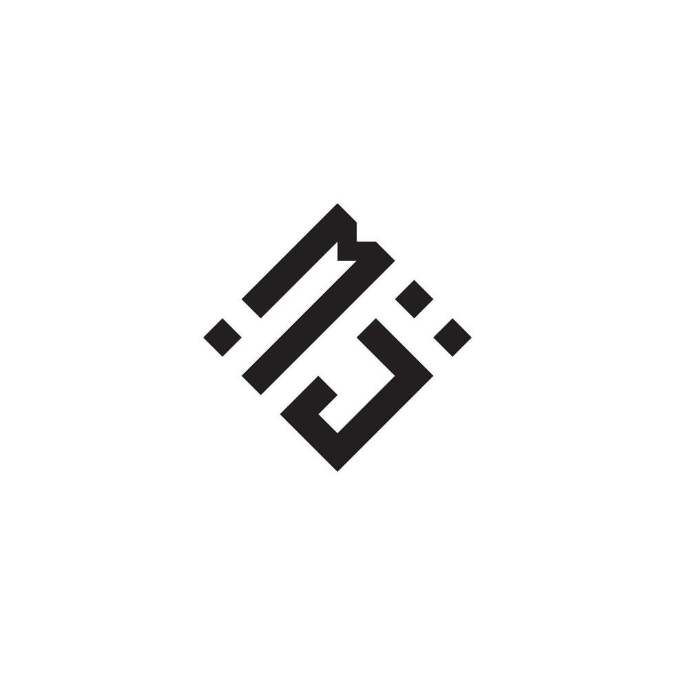 jm geométrico logo inicial concepto con alto calidad logo diseño vector