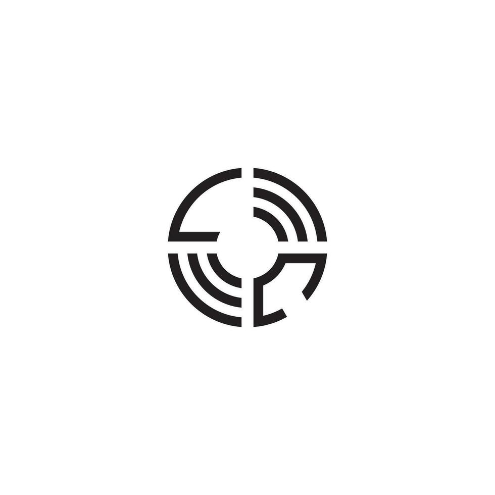 CL circle line logo initial concept with high quality logo design vector