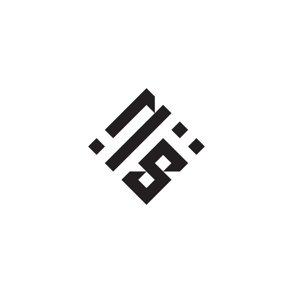 sn geométrico logo inicial concepto con alto calidad logo diseño vector