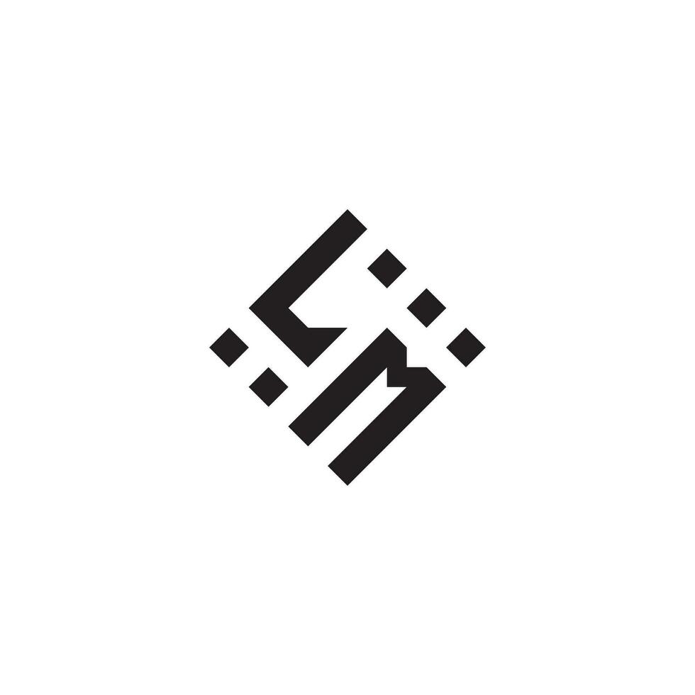 ML geometric logo initial concept with high quality logo design vector
