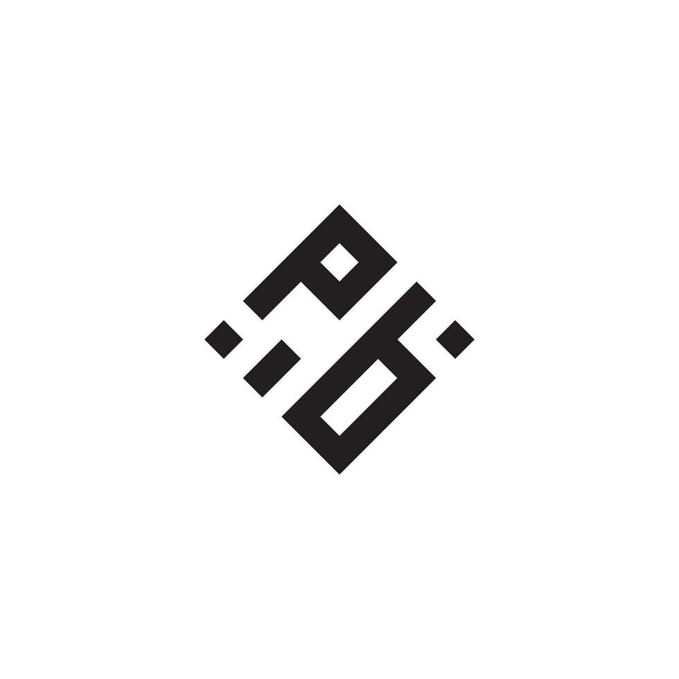 BP geometric logo initial concept with high quality logo design vector