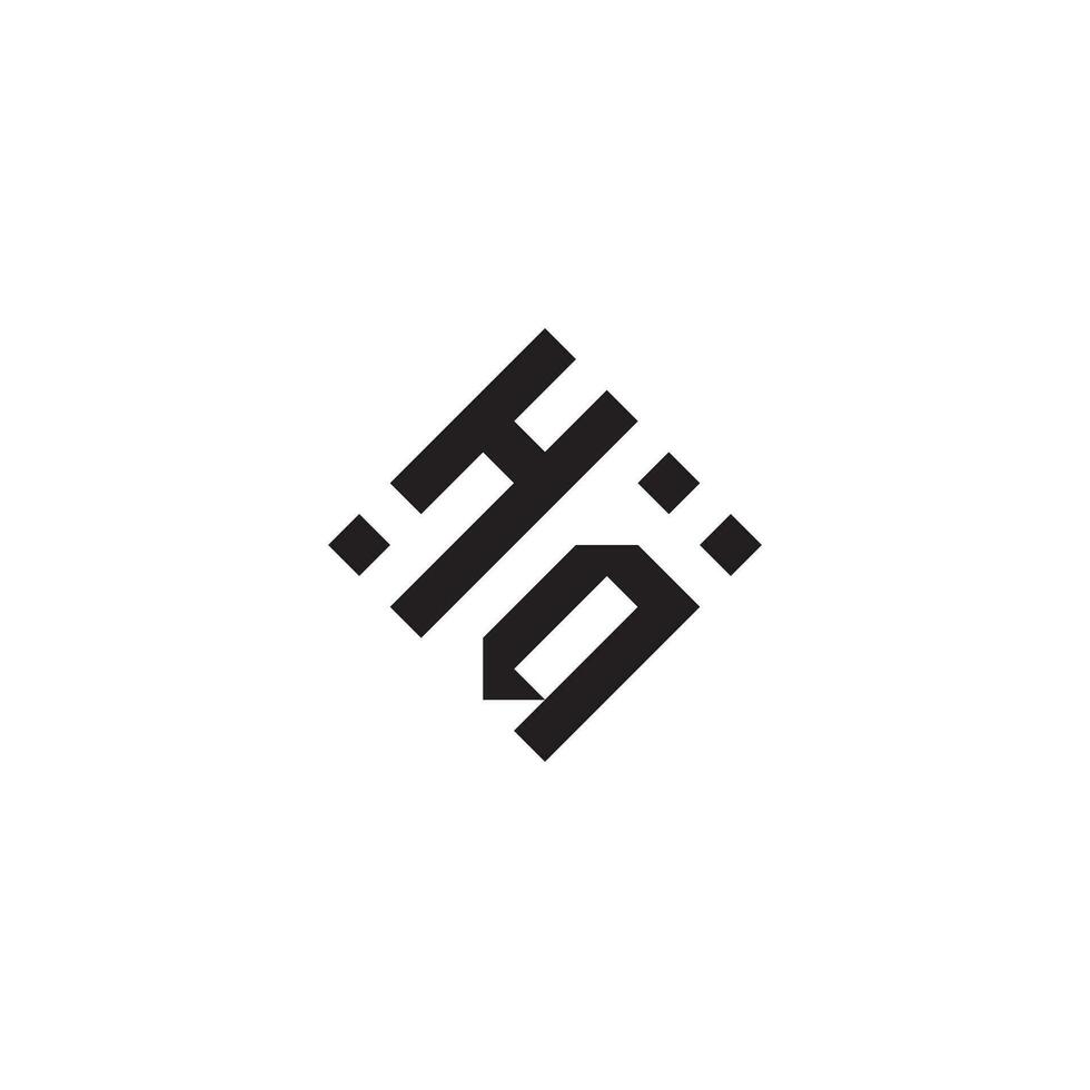 AH geometric logo initial concept with high quality logo design vector