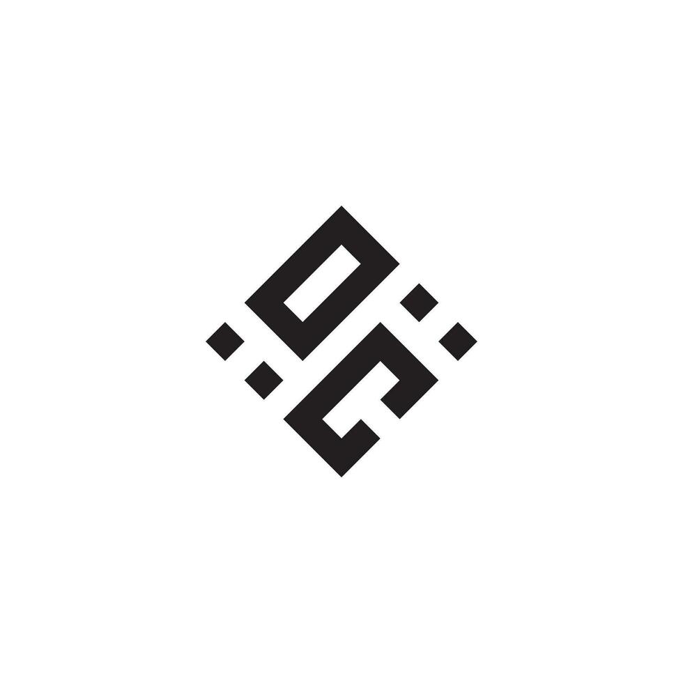 co geométrico logo inicial concepto con alto calidad logo diseño vector
