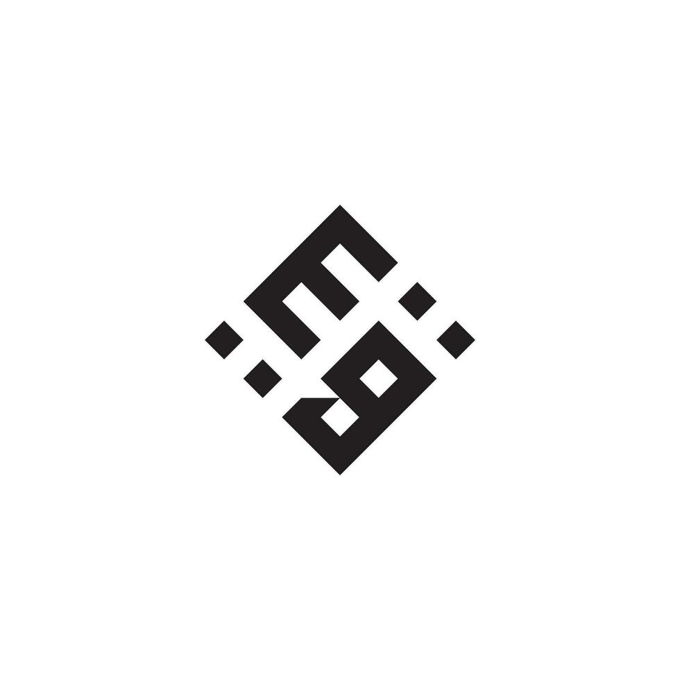 GE geometric logo initial concept with high quality logo design vector