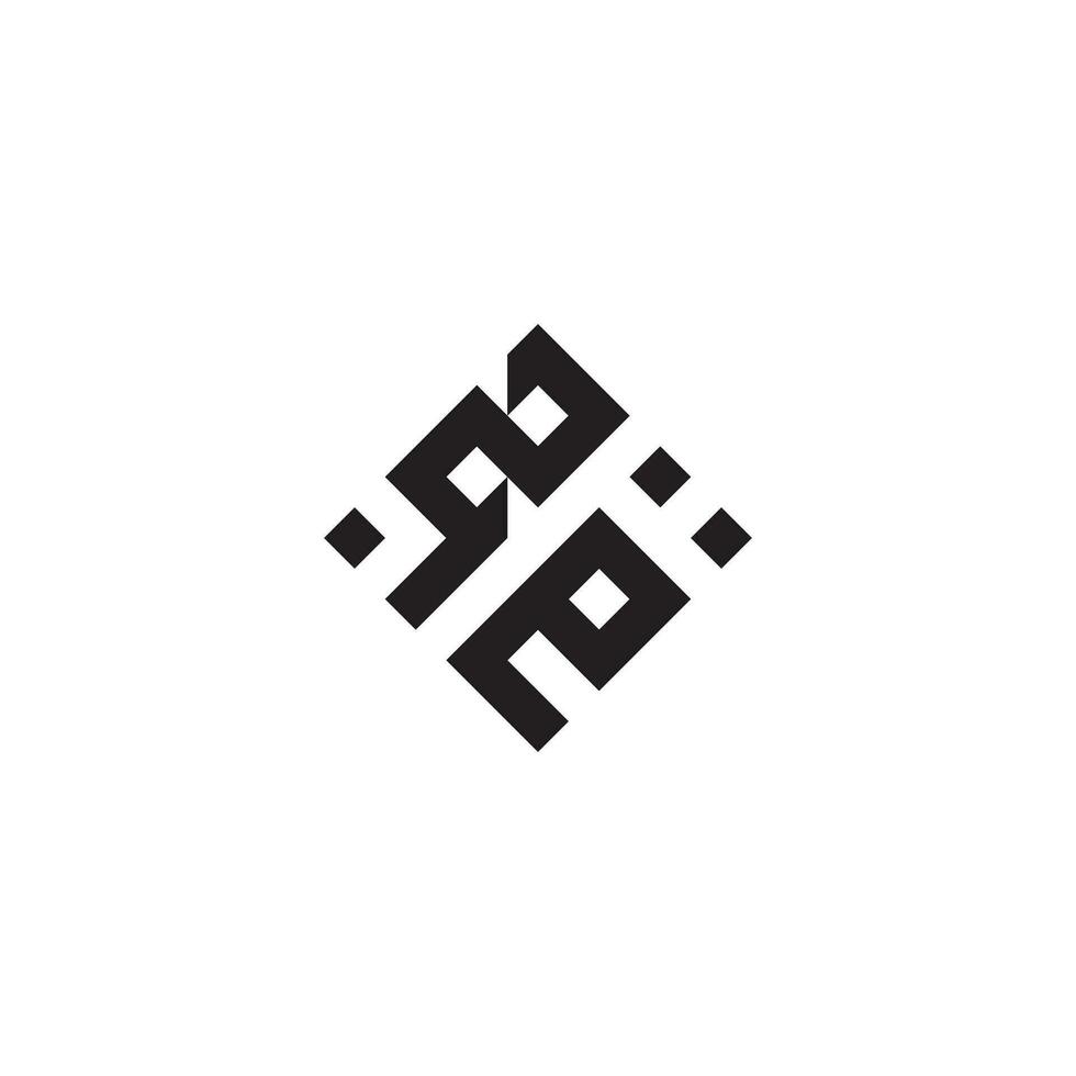 EZ geometric logo initial concept with high quality logo design vector