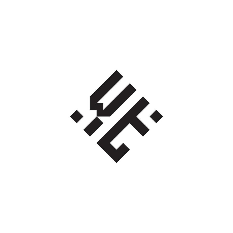 TW geometric logo initial concept with high quality logo design vector