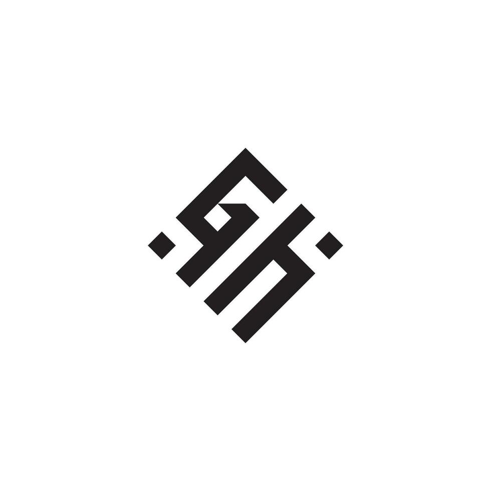HG geometric logo initial concept with high quality logo design vector