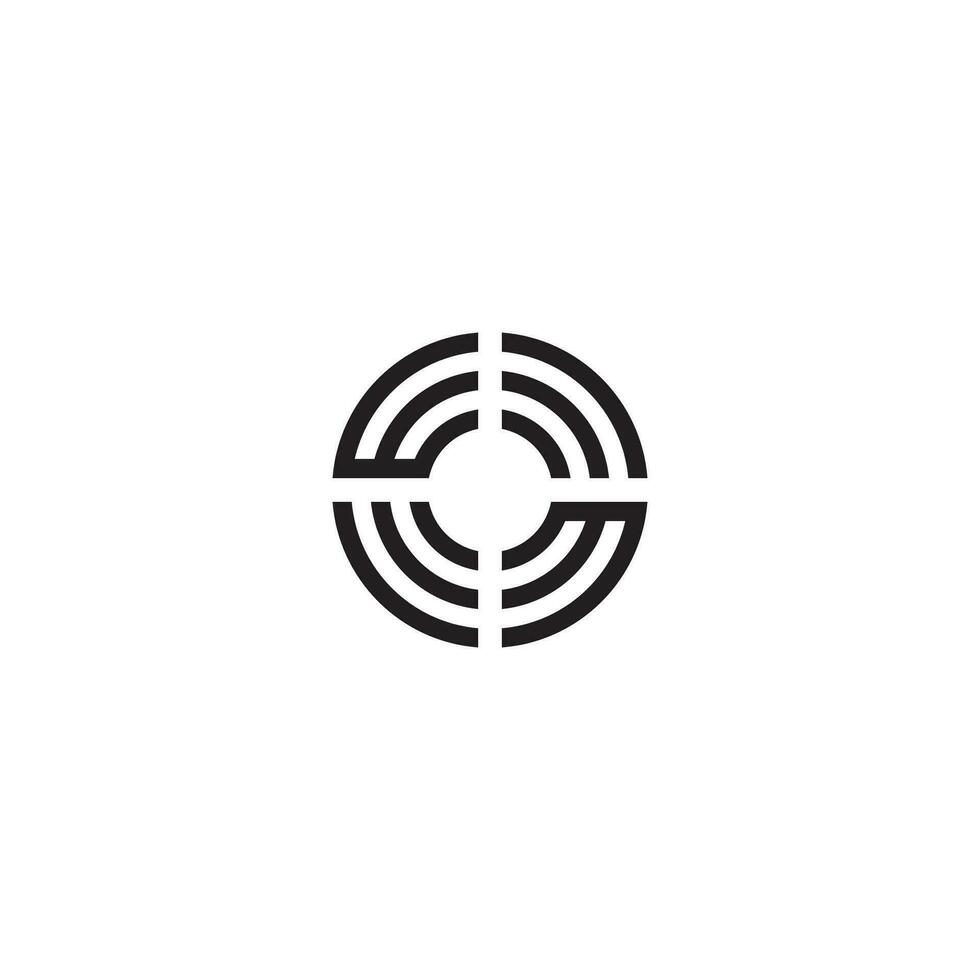 MW circle line logo initial concept with high quality logo design vector