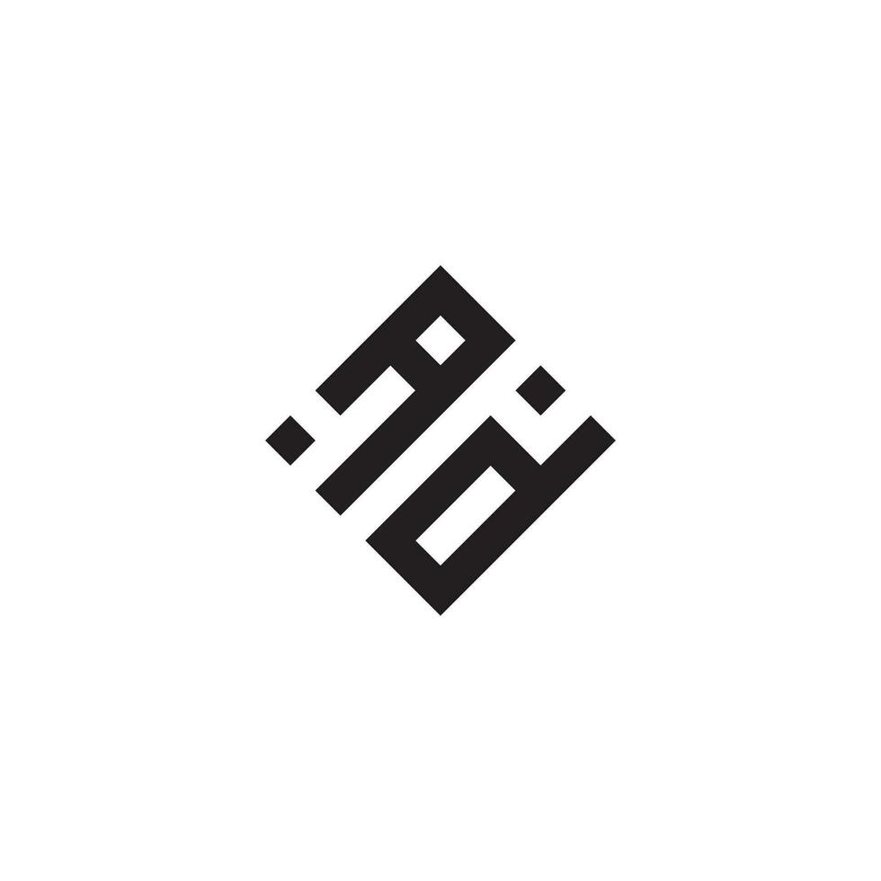 DA geometric logo initial concept with high quality logo design vector