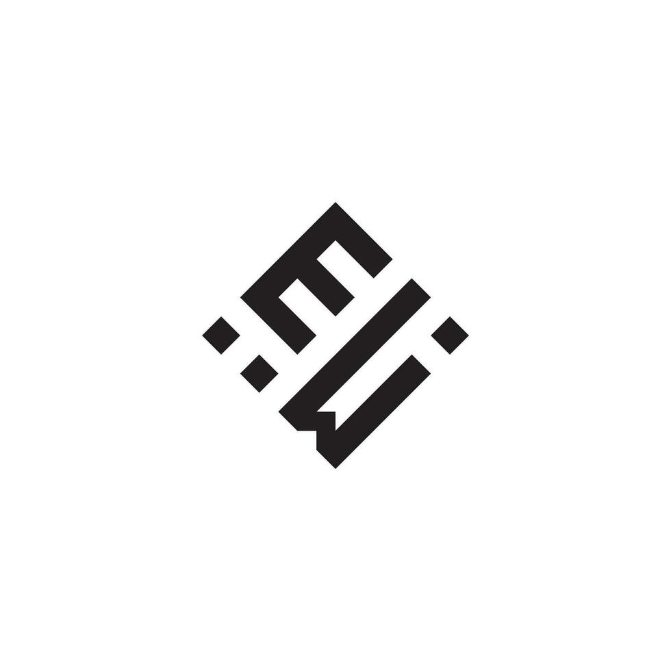 nosotros geométrico logo inicial concepto con alto calidad logo diseño vector