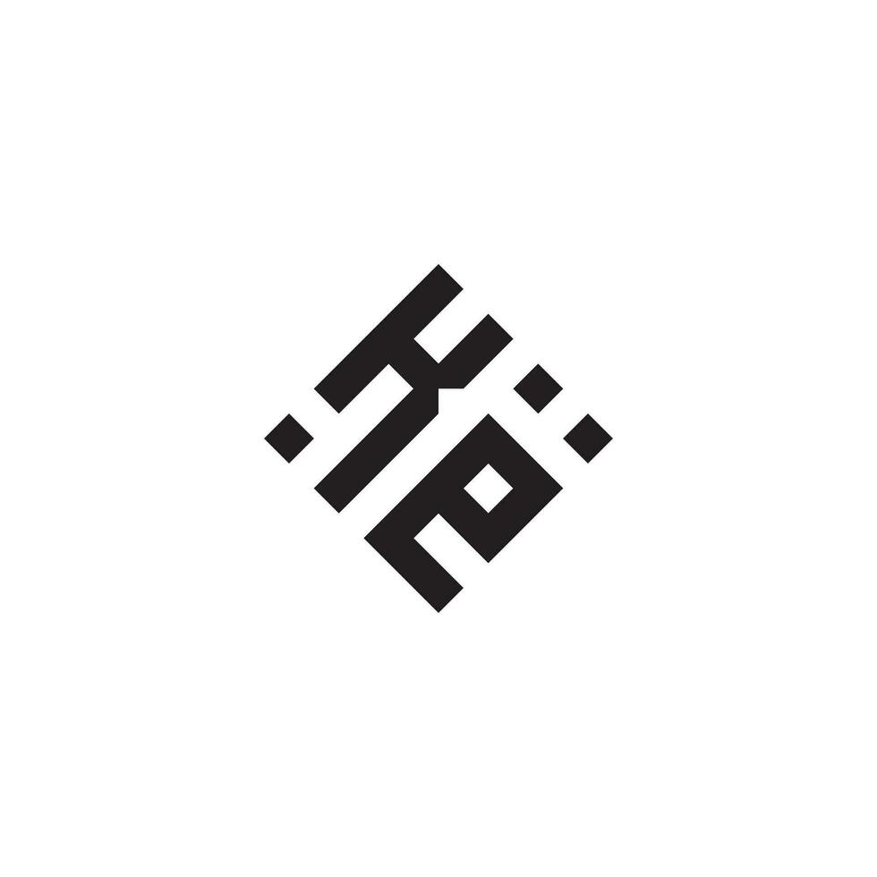 EK geometric logo initial concept with high quality logo design vector