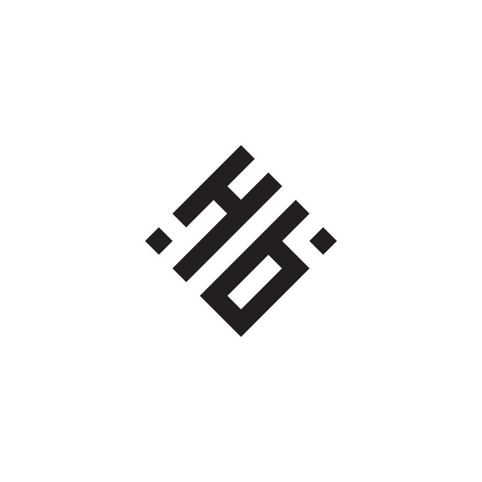 BH geometric logo initial concept with high quality logo design vector