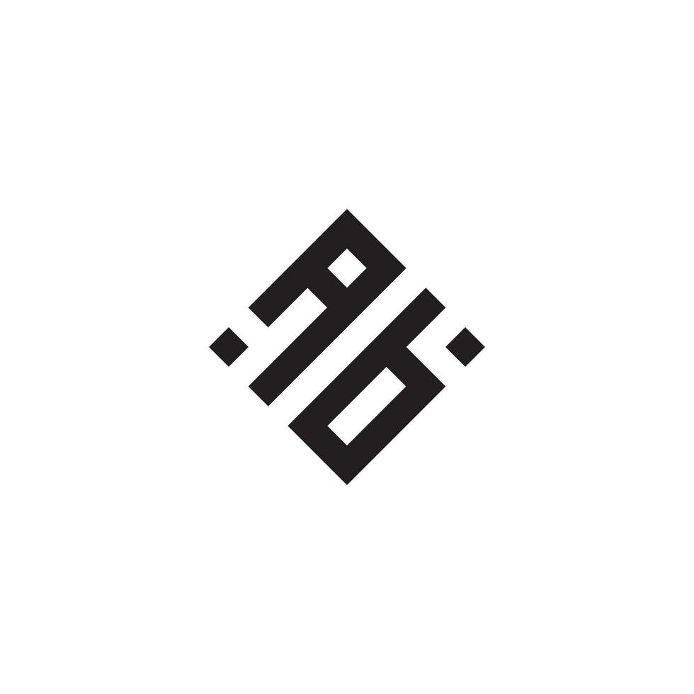 BA geometric logo initial concept with high quality logo design vector