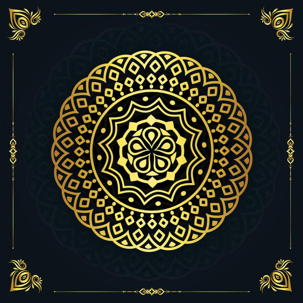 Luxury ornamental mandala design background in gold color Premium Vector Abstract background with a luxury gold mandala design Premium Vector Islamic black background with gold mandala decoration