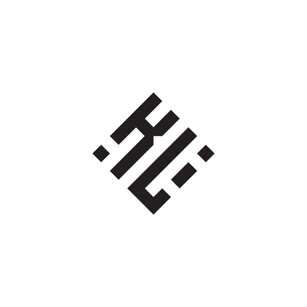 LK geometric logo initial concept with high quality logo design vector
