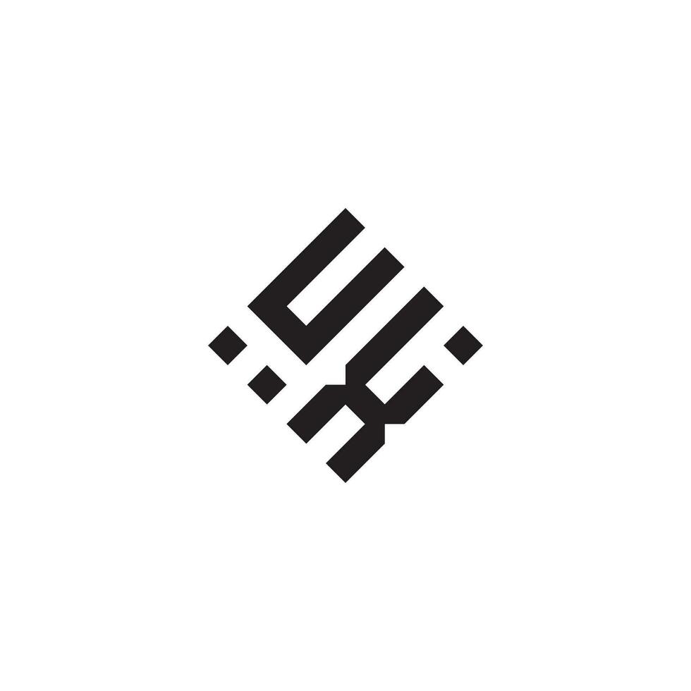 xu geométrico logo inicial concepto con alto calidad logo diseño vector