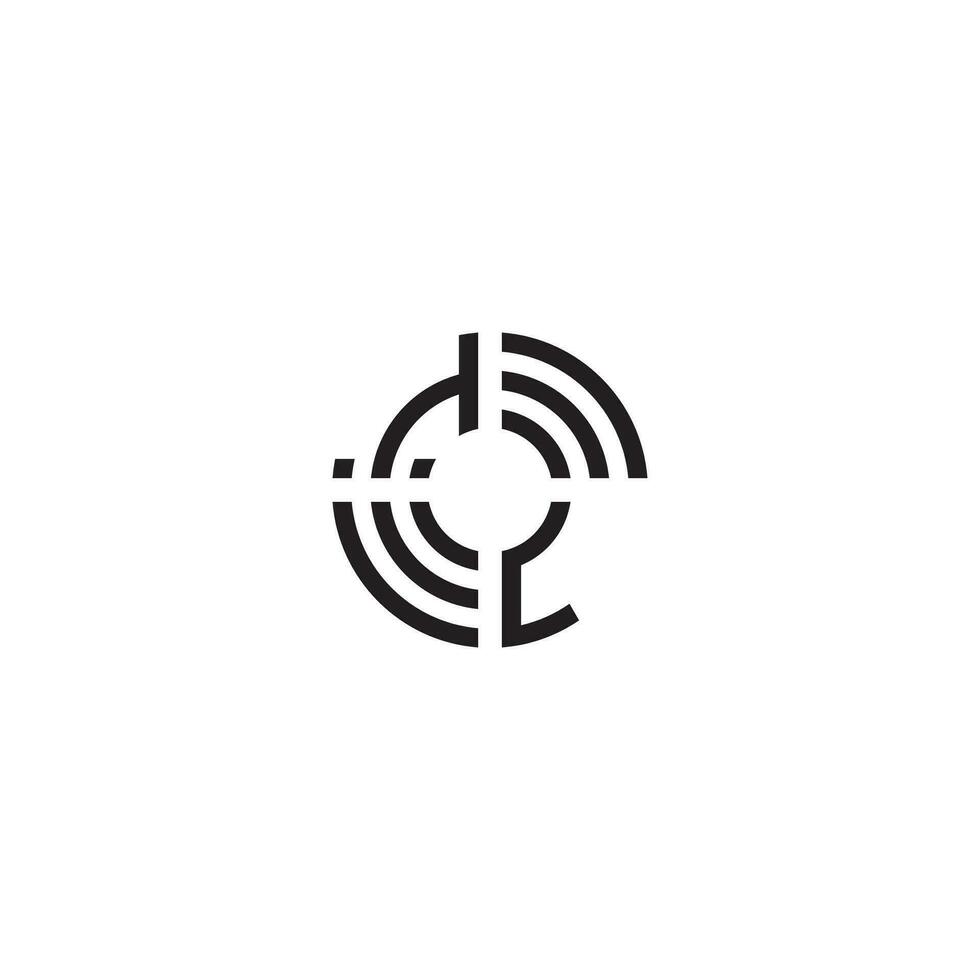 es circulo línea logo inicial concepto con alto calidad logo diseño vector