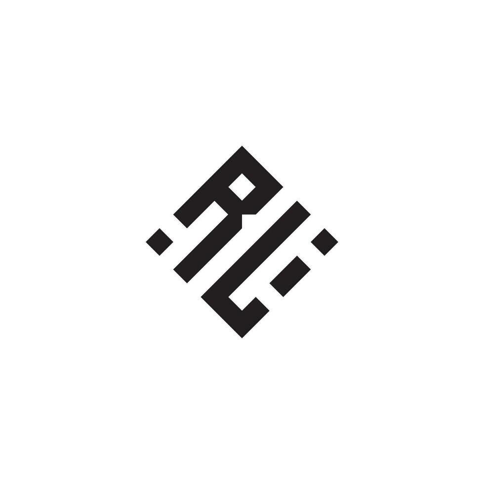 LR geometric logo initial concept with high quality logo design vector