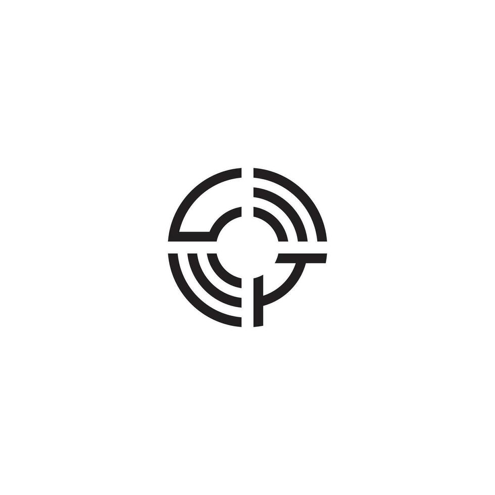 iu circulo línea logo inicial concepto con alto calidad logo diseño vector