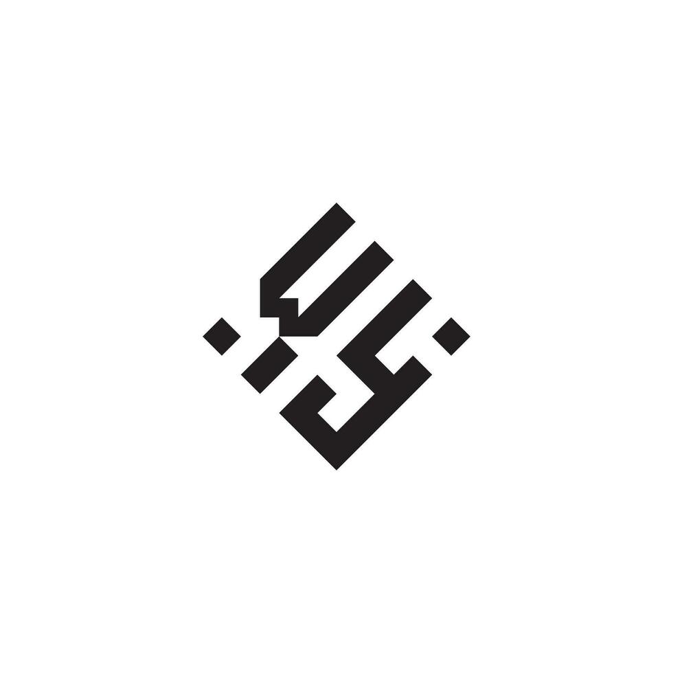 YW geometric logo initial concept with high quality logo design vector