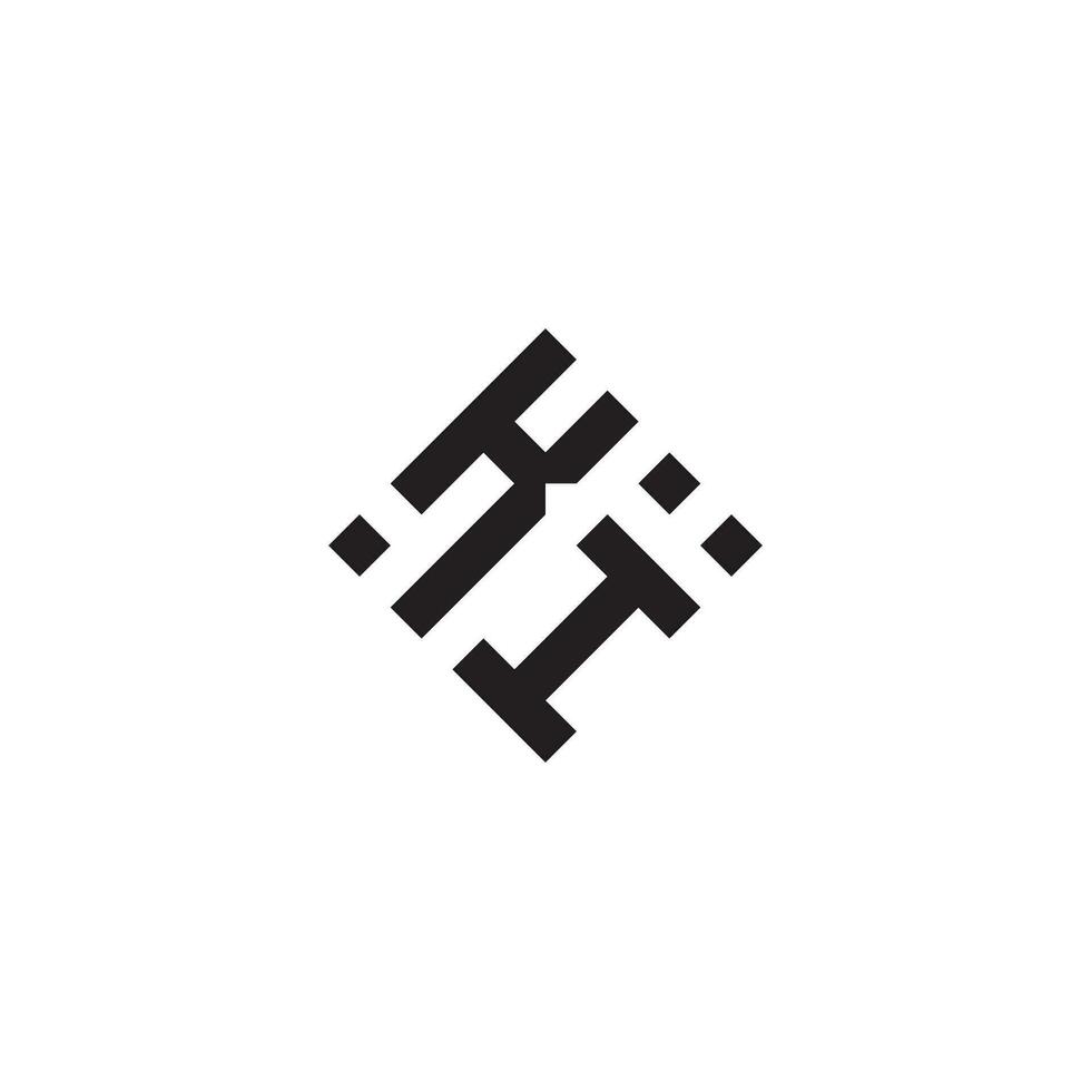 IK geometric logo initial concept with high quality logo design vector