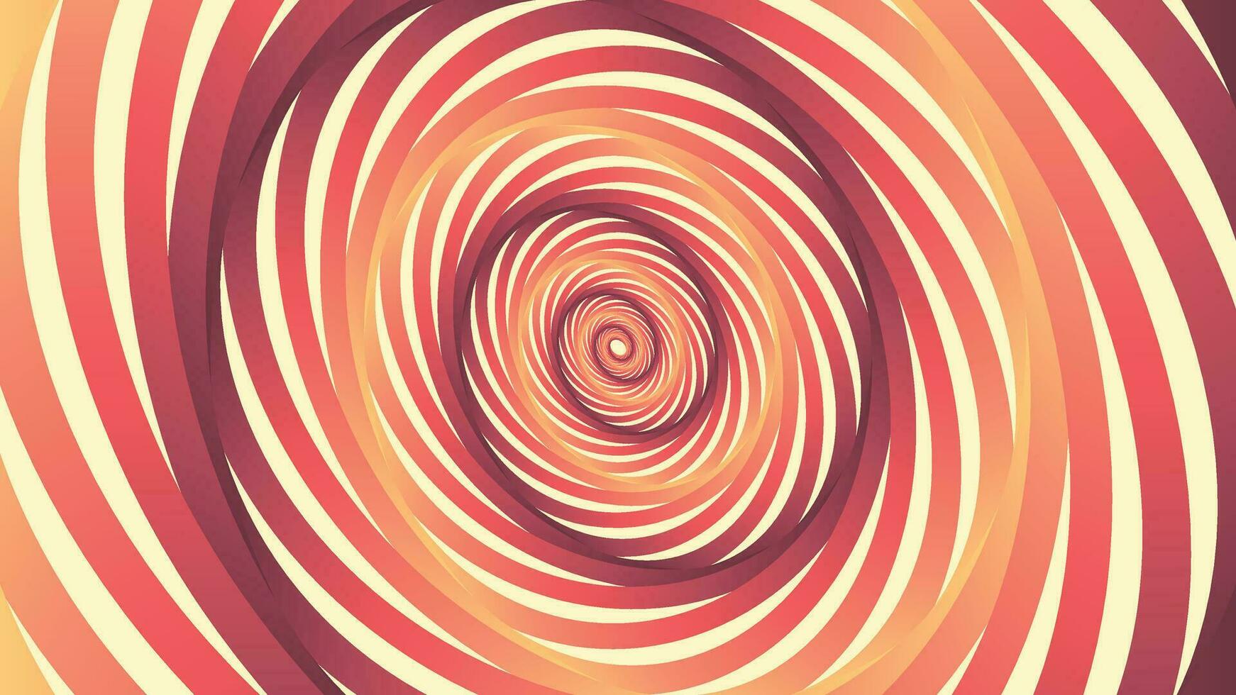 Abstarct twisted wavy line funky background in warm color. vector
