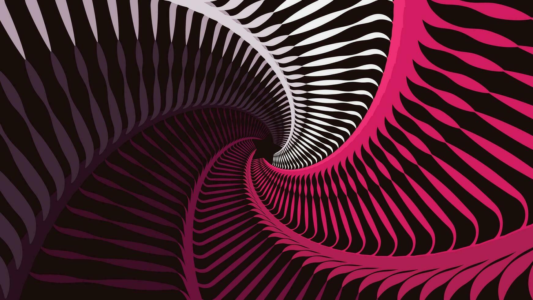 Abstarct spiral wavy line spinning background. vector